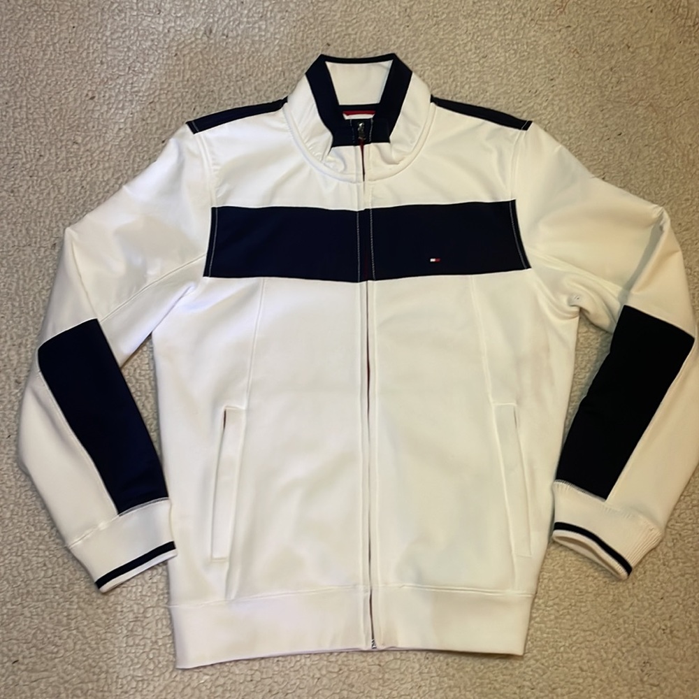 Tommy Hilfiger Mens full zip embroidered jacket - Picture 1 of 11